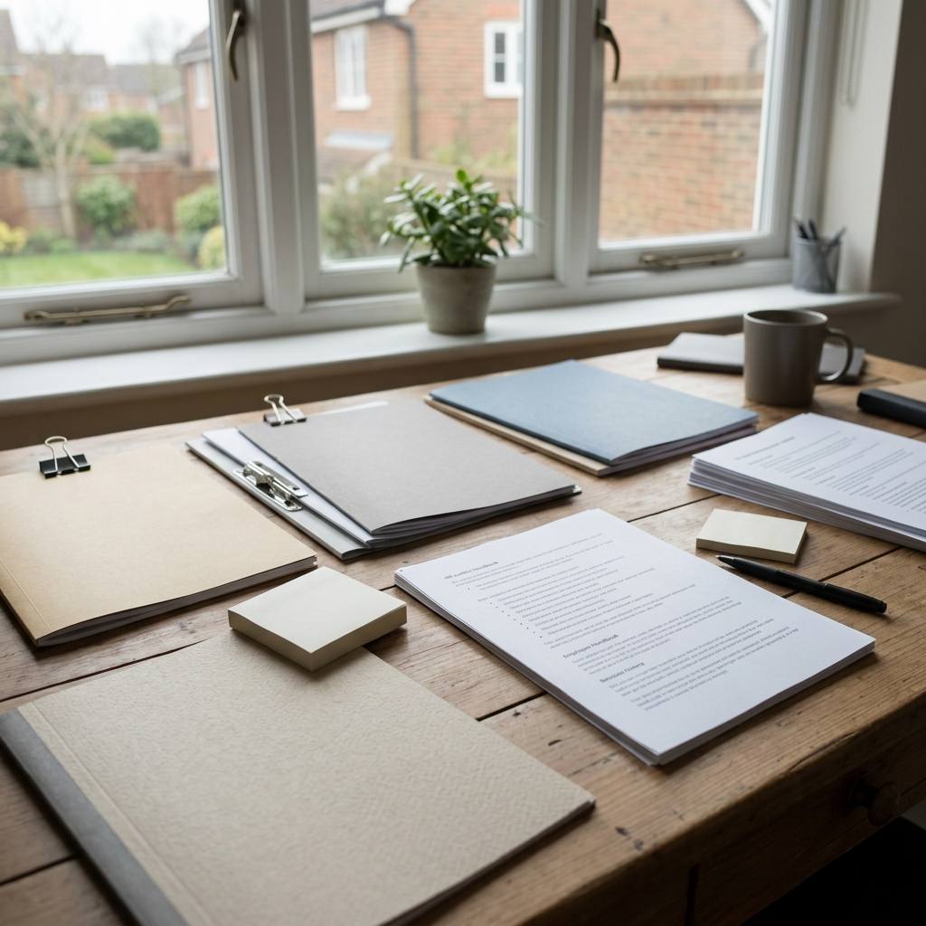 HR audit under way for a London and South East employer, contracts and handbook drafts reviewed on desk